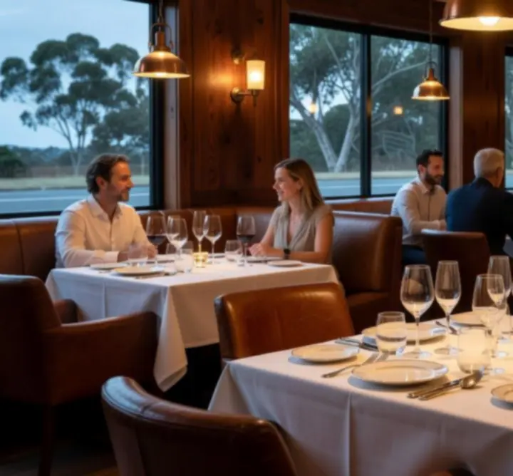 Elegant dining ambience at LUXURY BAG RESTORE with soft lighting and refined table settings