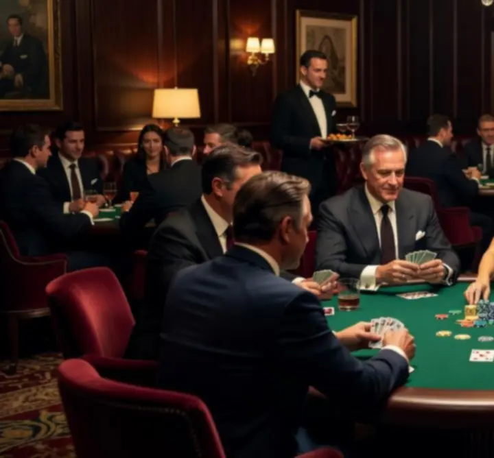 Offline poker tournament night with players at a professionally run table